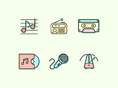Music Icon 2d branding design flat icon iconography illustration minimal ui ux vector
