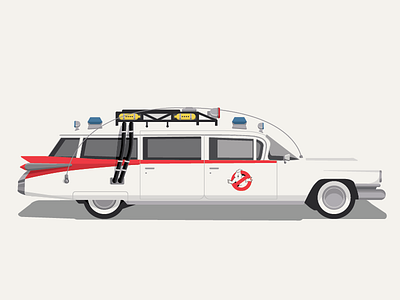 Ghostbusters Ecto-1 car ghostbusters illustration movie