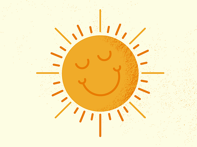 Sun happy illustration simple smile sun texture