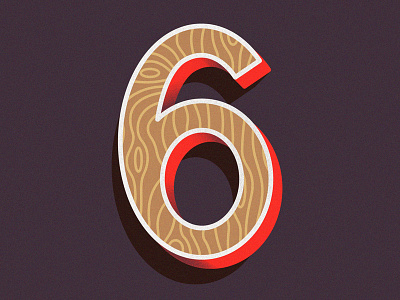 Typefight! 6 grain lettering number shadow six type typefight wood
