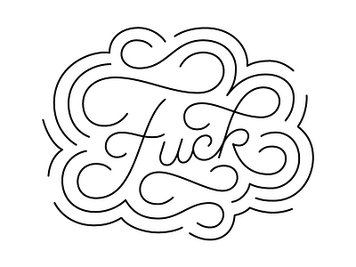 F*** handlettering illustration lettering script type typography