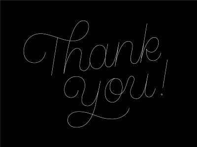 Thank You! handlettering lettering script thank you type typography