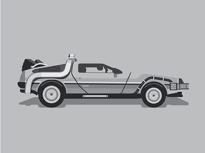 Back to the Future backtothefuture car delorean gmc illustration movie