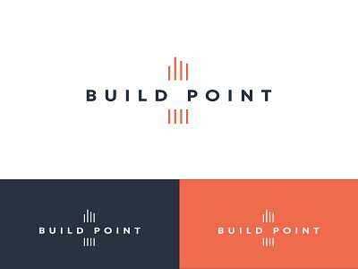 Build Point Logo Proposal building construction consulting orange skyscraper