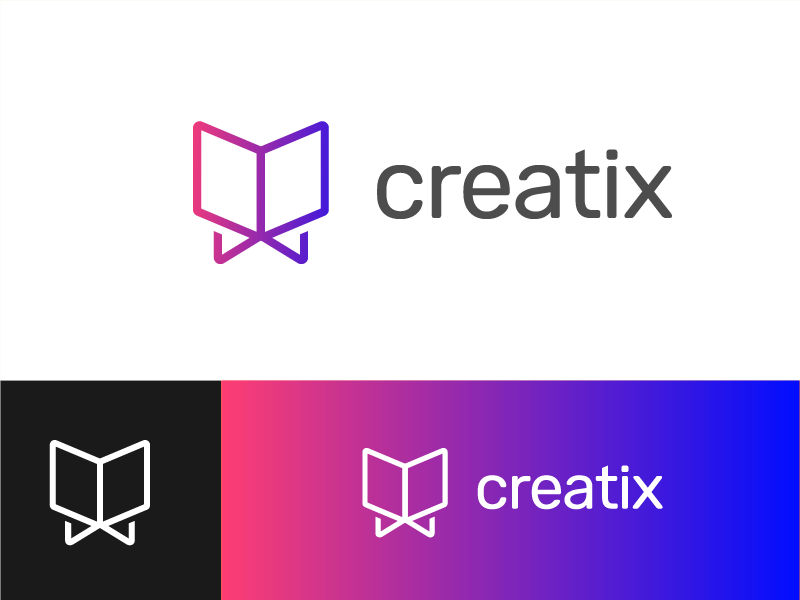 Creatix Logo vivid gradient perspective x creatix logo