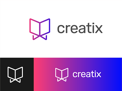 Creatix Logo creatix gradient logo perspective vivid x
