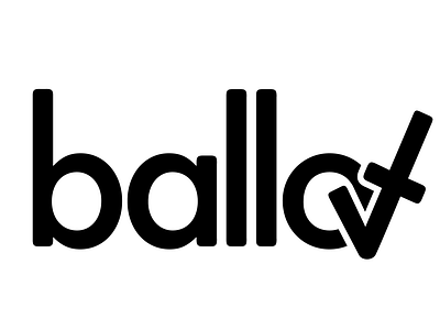 ballot logo branding design flat logo minimal type typography