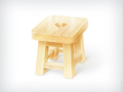 lacquered stool