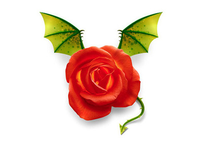 Hell Rose icon pixelperfect rose wings