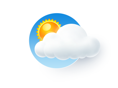 Weather icon cloud icon sun weather