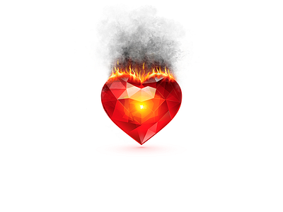 Fire heart fire heart icon illustration