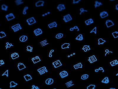 Blue icons design icon icons ui vector