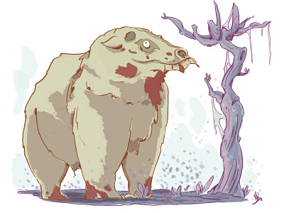 Bear in Shimmer animation annihilation bear fun art illustration shimmer visualdevelopment