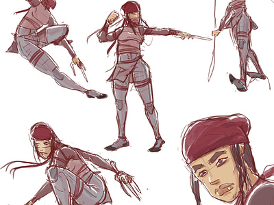 Elektra re-design charachter design character concept fun art illustration visualdevelopment