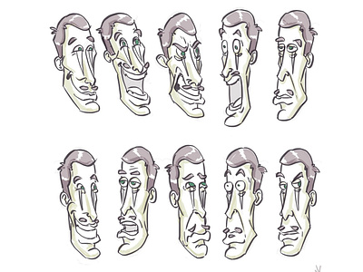 Face study animation charachter design emotion face study fun art gestures illustration visualdevelopment