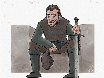 Did somebody say castle? animation bronn castle charachter design digital 2d fun art gameofthrones got illustration mercenary sellsword visualdevelopment water color