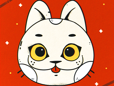 Chinacat cat cats chinese illustration offset red