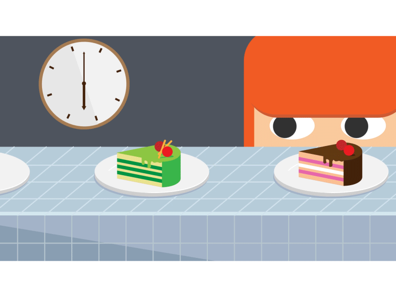 Conveyor-belt Cake! animation animation 2d design flat illustration motion graphic vector