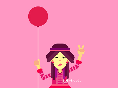 Happy New Year asian asian girl chineese flat design girl character girl illustration graphic design happiness happy birthday happy holidays happy hour happy new year illustration illustration art illustrator imlek day pinky ui ui ux ui design