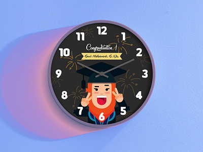 Graduation Gift animation art artwork character clock congratulation designer flat design graduation graphic design illustration illustrator ui design ui ux vector