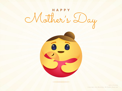 Happy Mother's Day character cute design drawing dribbble illustration logo mascot mothers vector