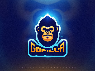 Gorilla (For Sale) adobe illustrator cartoon character design drawing dribbble illustration logo mascot vector