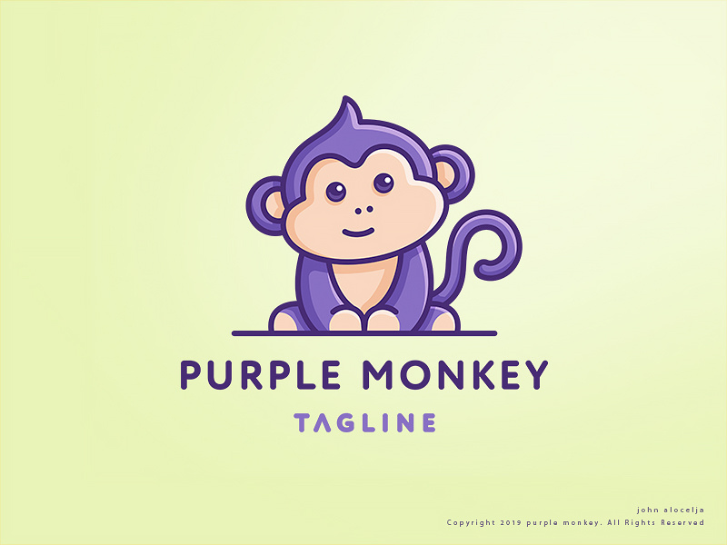 purple monkey (SOLD) by John Alocelja on Dribbble