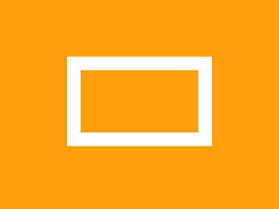 postcorp branding design flat golden ratio illustration logo monogram orange screen square tv type ui yellow