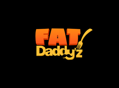 Fat Daddy Logo (for sale) 3d logo adobe photoshop food logo graphic design logo logo design typography vector