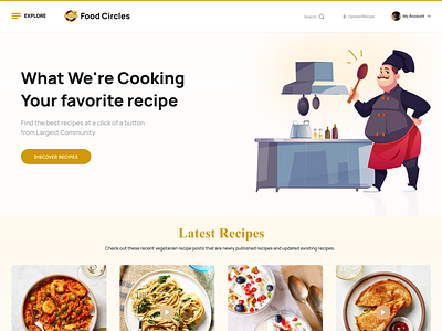 Recipes Web Page Inspiration  Design 🍔