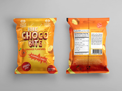 HHC Choco Bite Packaging design (Orange Flavored) branding choco bite packaging design creative package graphic design illustration packaging design