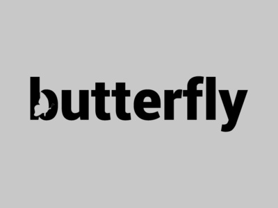 Butterfly Negative space clean clever design logo logomark negative space simple typography