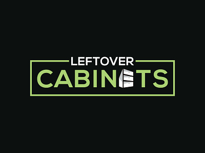 Left Over Cabinets Logo branding design typography vector