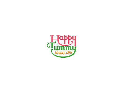 Happy Tummy clean design logo typography