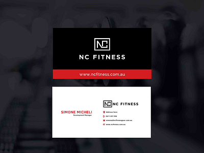 NC Fitness Card Design adobe photoshop branding business card clean graphic design