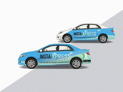 instaXpress car wrap design mockup