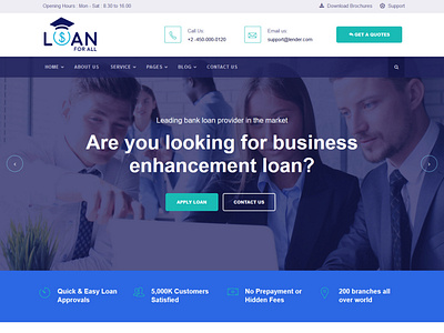 Loan For all Company,  website landing page design