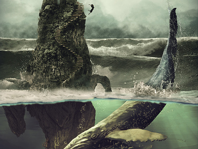 The End Of Nothing image manipulation movie poster ocean photoshop poster sacrifice water whale