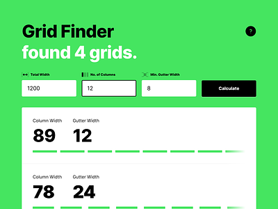 Grid Finder grid grid layout icon design interface js svelte ui webapp webdesign website
