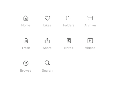Instapaper UI Icons Concept icon icon design icon set iconography ui