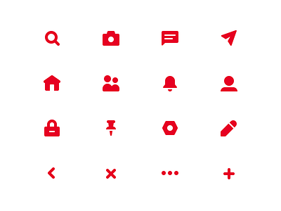 Pinterest Icons Concept app icon icon design icon set iconography ui