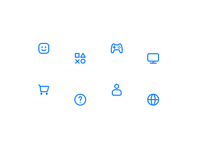 Playstation Menu Icons (Exploration) icon icon design icon set iconography ui
