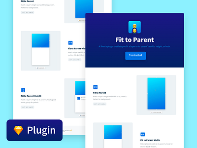 👨‍👦 Fit To Parent Sketch Plugin download free plugin freebie front end development interface design landing page netlify nextjs sketch plugin ui web design
