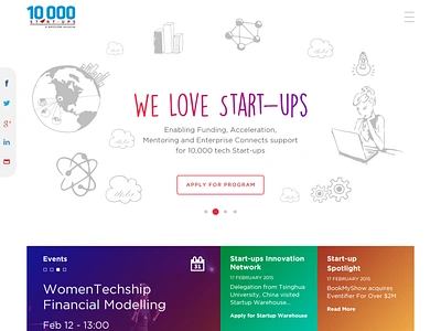 10k startups design ui web