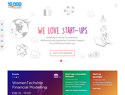 10k startups design ui web