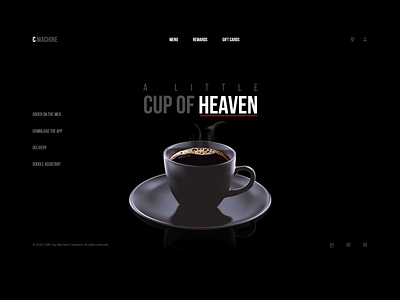 Cafe blackandwhite cafe design flat minimal typography web website website concept