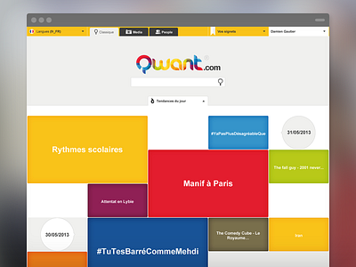 Qwant Homepage ux web design