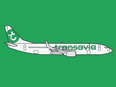 boeing 737-800 by Transavia boeing 737 illustration plane planes transavia