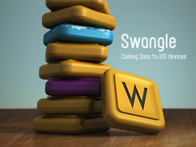 Swangle Preview 3d ad blue gloss ice ios ipad iphone swangle type wood yellow