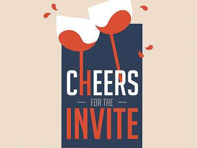 Cheers for the Invite! celebrate cheers debut illustration thanks wine